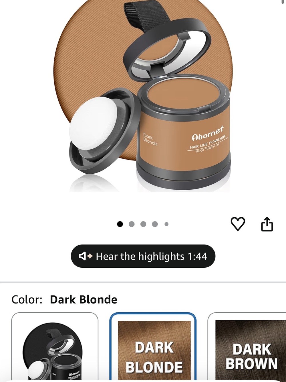 Abomet Hair Line Powder - Dark Blonde